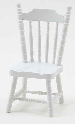 Dollhouse Miniature Side Chair, White